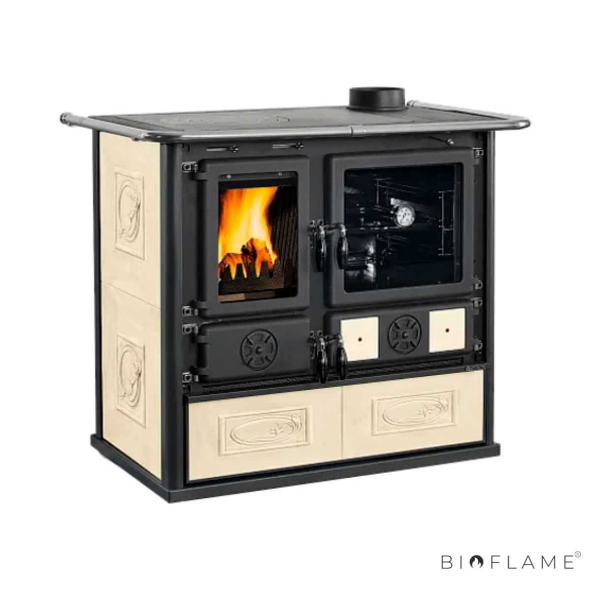 FOGÃO A LENHA - NORDICA EXTRAFLAME ROSA 5.0 CERÂMICA