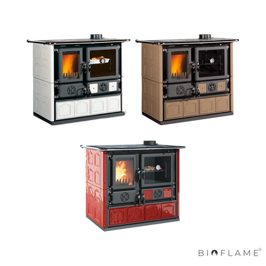FOGÃO A LENHA - NORDICA EXTRAFLAME ROSA 5.0 MAIOLICA