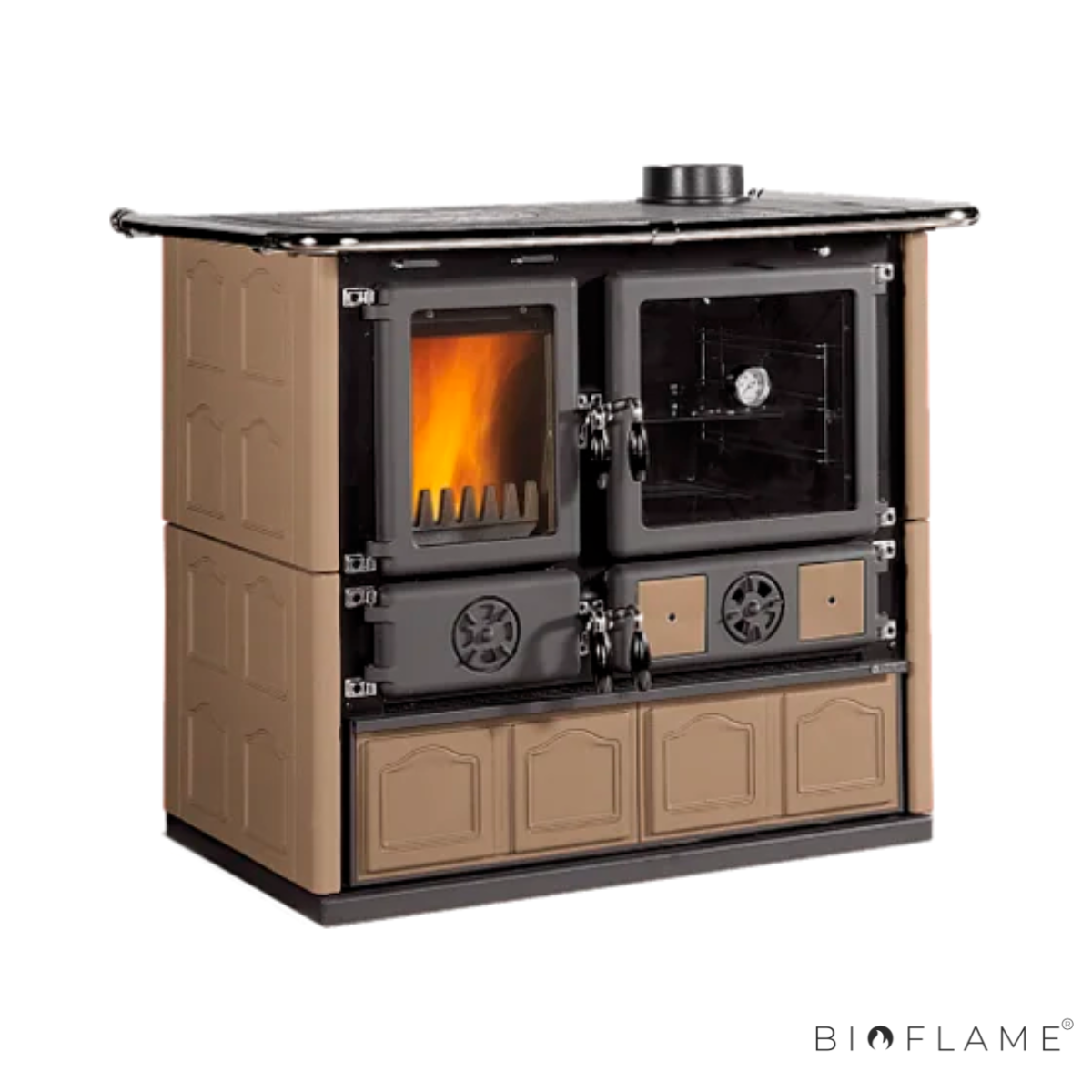 FOGÃO A LENHA - NORDICA EXTRAFLAME ROSA 5.0 MAIOLICA