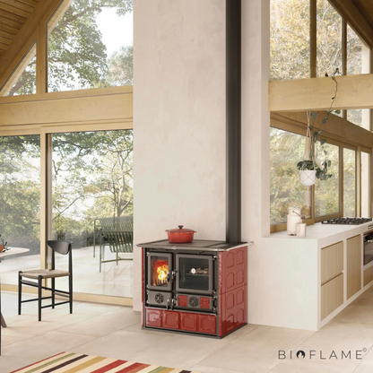 FOGÃO A LENHA - NORDICA EXTRAFLAME ROSA 5.0 MAIOLICA