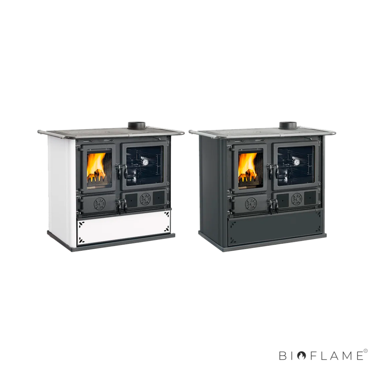 FOGÃO A LENHA - NORDICA EXTRAFLAME ROSA 5.0 STEEL