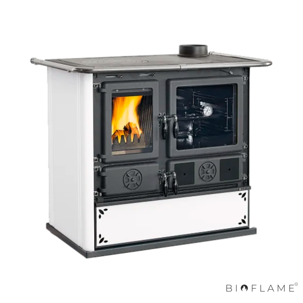 FOGÃO A LENHA - NORDICA EXTRAFLAME ROSA 5.0 STEEL