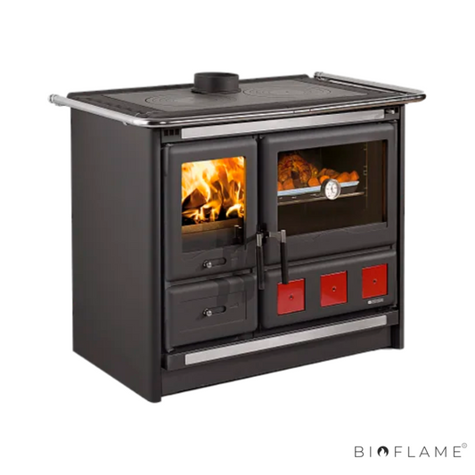 FOGÃO A LENHA - NORDICA EXTRAFLAME ROSA L 5.0 STEEL