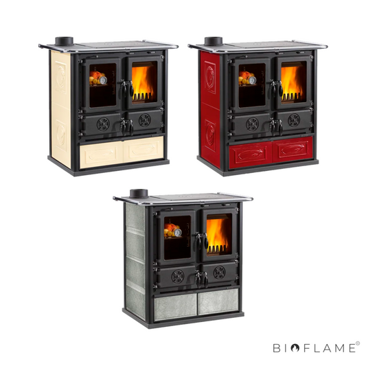 FOGÃO A LENHA - NORDICA EXTRAFLAME ROSETTA SINISTRA 5.0