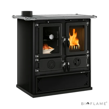 FOGÃO A LENHA-NORDICA EXTRAFLAME - ROSETTA SINISTRA STEEL