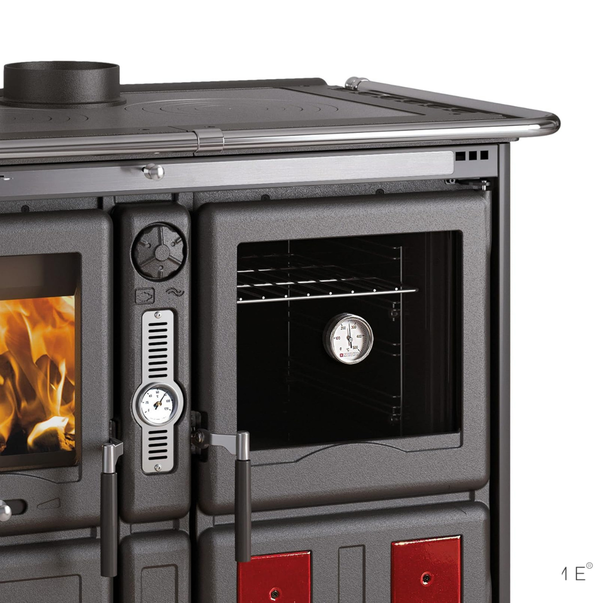 FOGÃO A LENHA PARA AQUECIMENTO CENTRAL - NORDICA EXTRAFLAME TERMOROSA XXL DSA