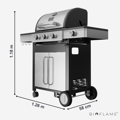 GRELHADOR A GÁS  - BLACK & DECKER 3 QUEIMADORES 