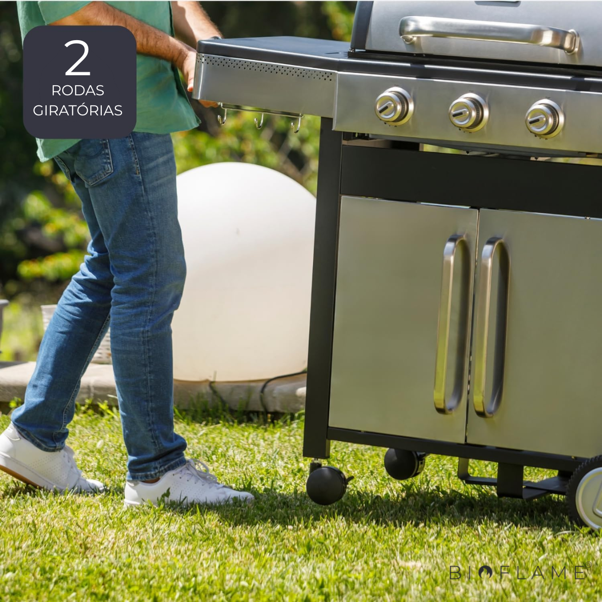 GRELHADOR A GÁS  - BLACK & DECKER 3 QUEIMADORES 