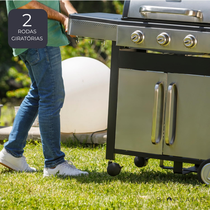 GRELHADOR A GÁS  - BLACK & DECKER 3 QUEIMADORES 