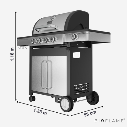 GRELHADOR A GÁS - BLACK & DECKER 4 QUEIMADORES