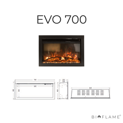 LAREIRA ELÉTRICA - EVORANGE EVO 700 / 1100 / 1500