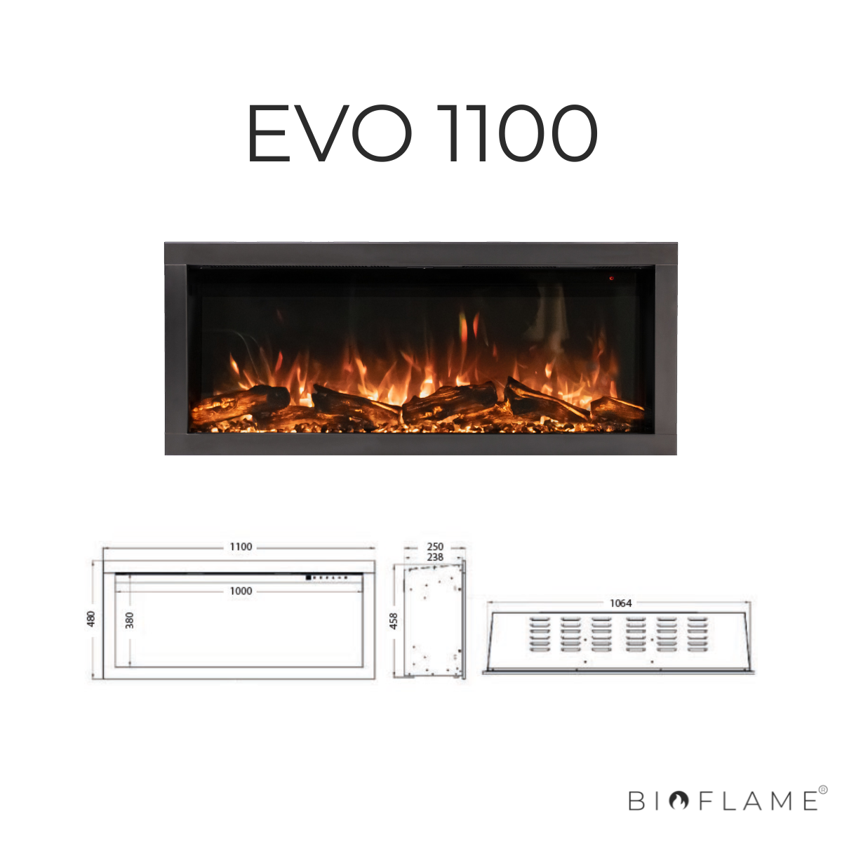 LAREIRA ELÉTRICA - EVORANGE EVO 700 / 1100 / 1500