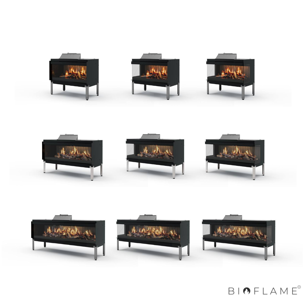 LAREIRA ELÉTRICA HOLOGRÁFICA - NOBIS JANUS 90 / 125 / 170