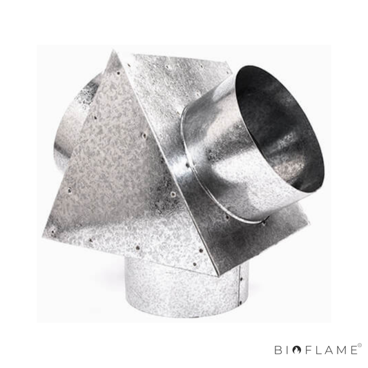 LIGAÇÃO Y GALVANIZADA TRIA - 1BOCA DE Ø150MM E 2 BOCAS DE Ø125MM