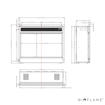 LAREIRA ELÉTRICA - AFLAMO DIAMOND LED 80 CLASSSIC