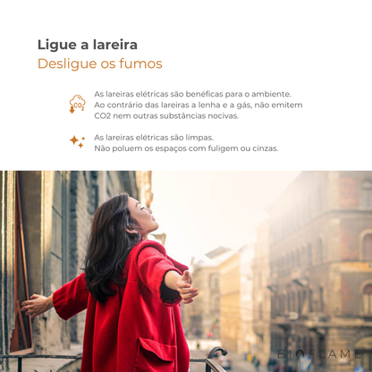 LAREIRA ELÉTRICA - AFLAMO DIAMOND 115/128/153/165/183