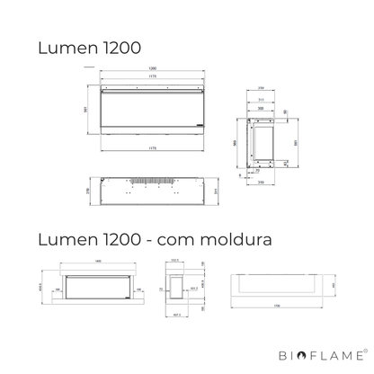 LAREIRA ELÉTRICA - NORDICA EXTRAFLAME LUMEN 1200