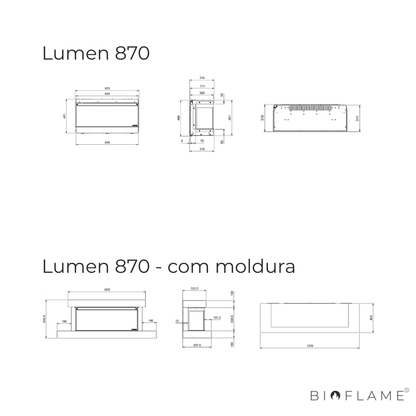 LAREIRA ELÉTRICA - NORDICA EXTRAFLAME LUMEN 870