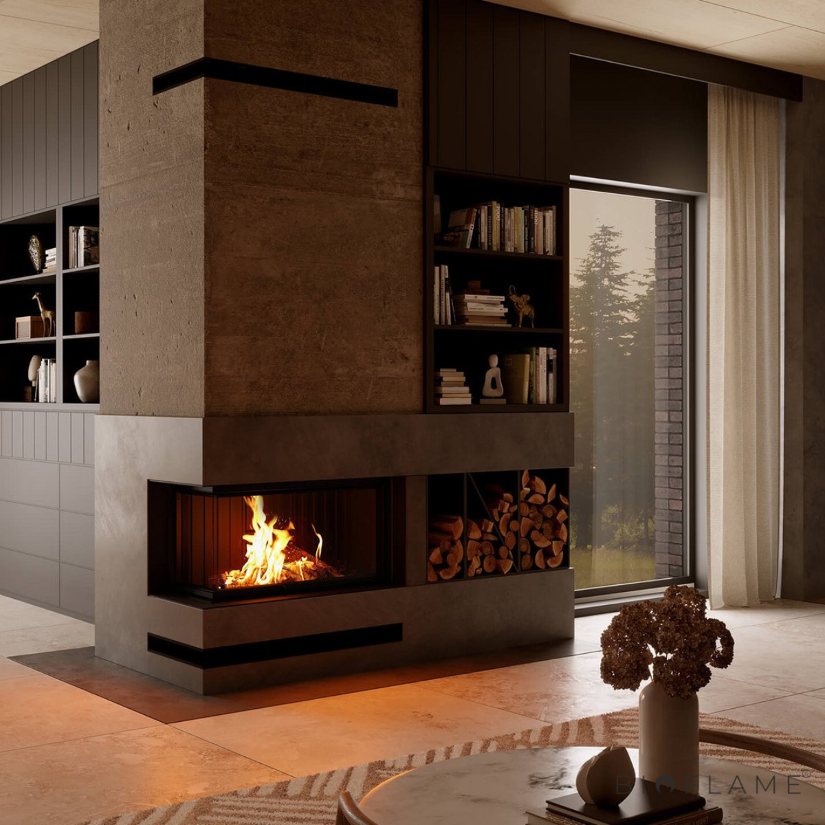 RECUPERADOR DE CALOR A LENHA - SPARTHERM VARIA 2L-100H LATERAL ESQUERDA 