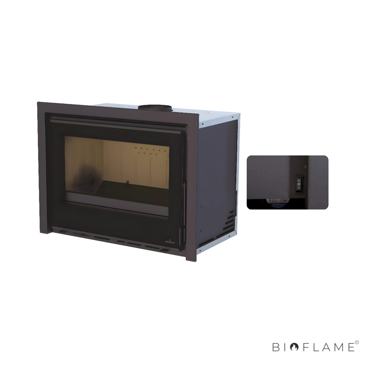 RECUPERADOR DE CALOR A LENHA COM VENTILAÇÃO CANALIZÁVEL - BRONPI CAIRO 80