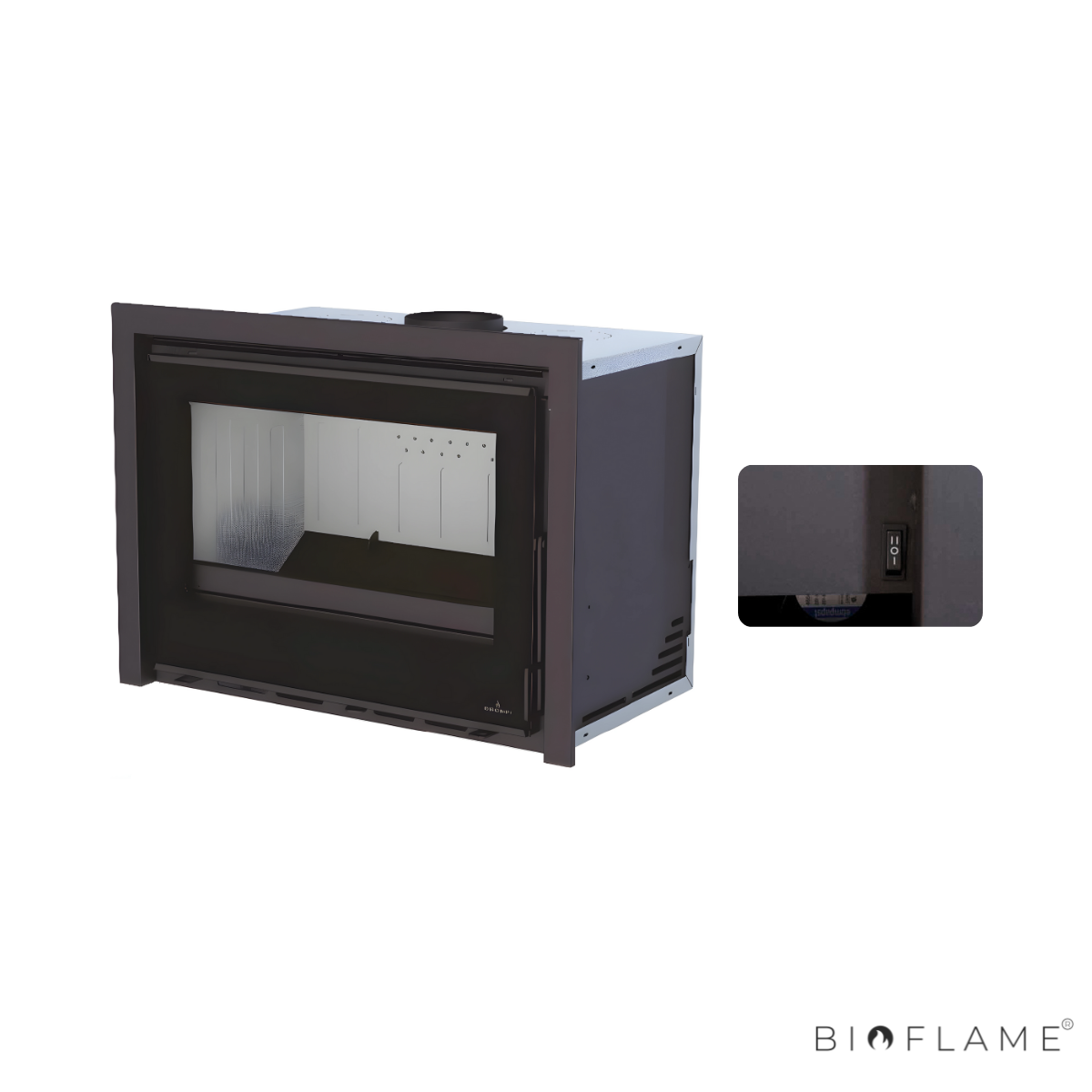 RECUPERADOR DE CALOR A LENHA COM VENTILAÇÃO CANALIZÁVEL - BRONPI CAIRO 80