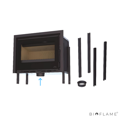 RECUPERADOR DE CALOR A LENHA COM VENTILAÇÃO CANALIZÁVEL - BRONPI CAIRO 80