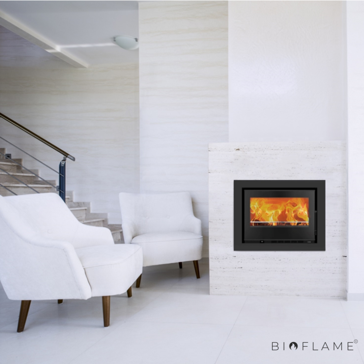 RECUPERADOR DE CALOR A LENHA COM VENTILAÇÃO CANALIZÁVEL - SOLZAIMA LOKI ECO 70