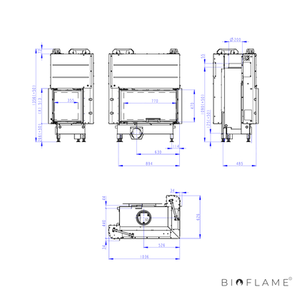 RECUPERADOR DE CALOR A LENHA - ROMOTOP HEAT R/L 3F