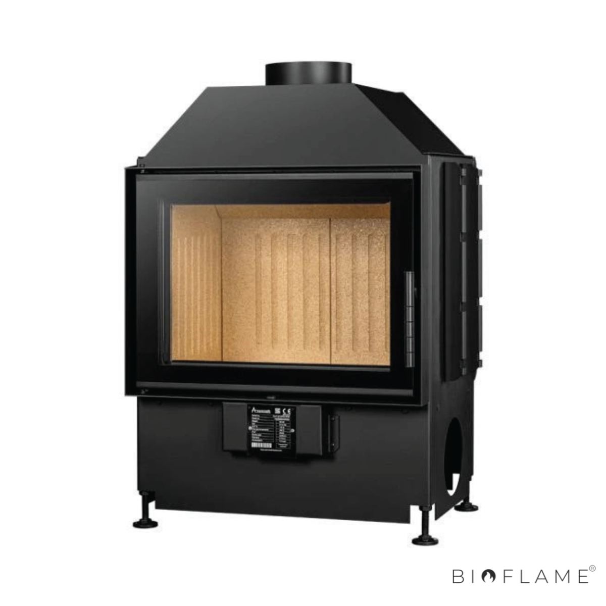 RECUPERADOR DE CALOR A LENHA - A.CAMINETTI FLAT 80 OPEN SIDE