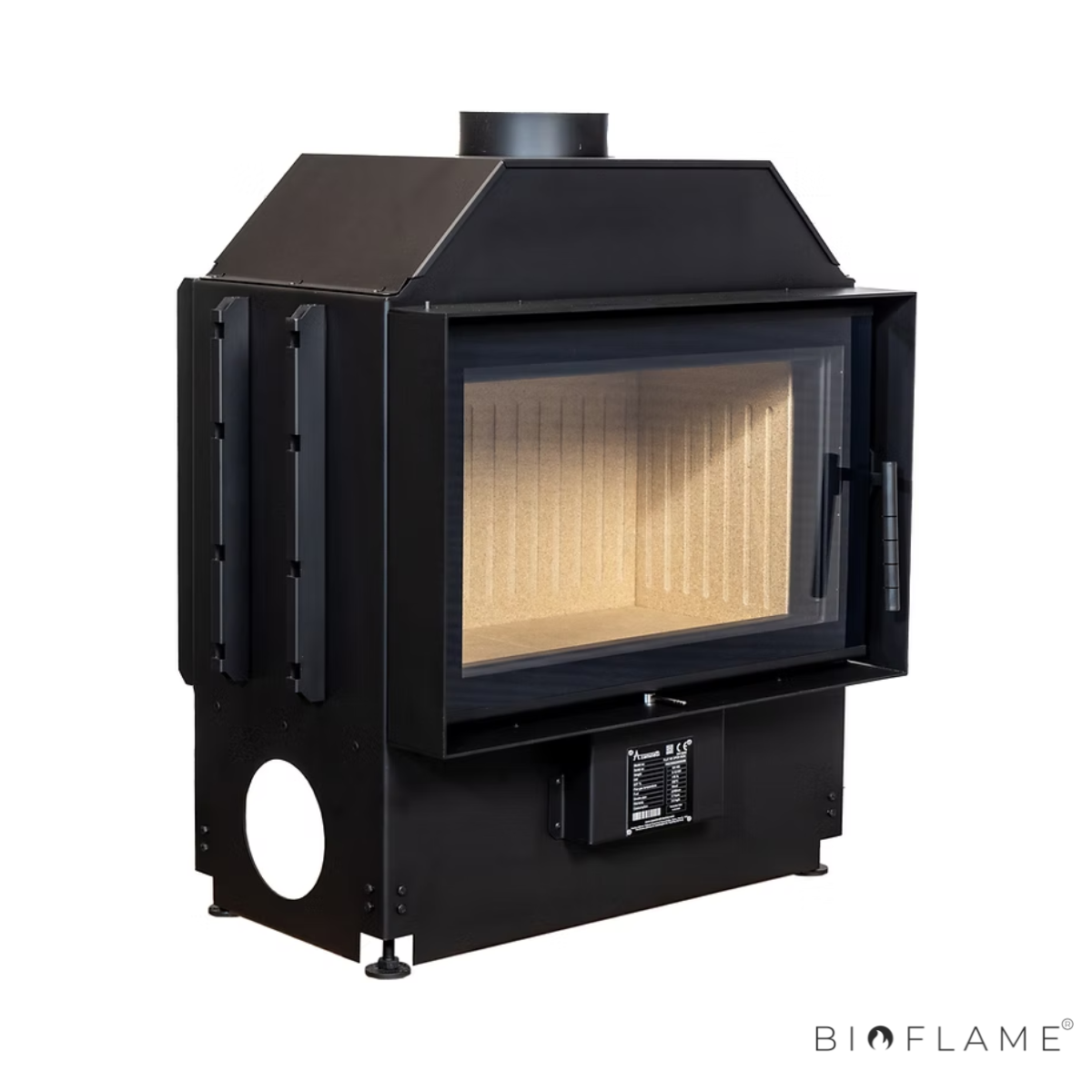 RECUPERADOR DE CALOR A LENHA - A.CAMINETTI FLAT 80 OPEN SIDE
