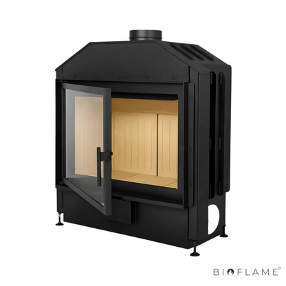 RECUPERADOR DE CALOR A LENHA - A.CAMINETTI FLAT 80 OPEN SIDE