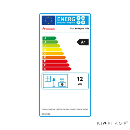 RECUPERADOR DE CALOR A LENHA - A.CAMINETTI FLAT 80 OPEN SIDE