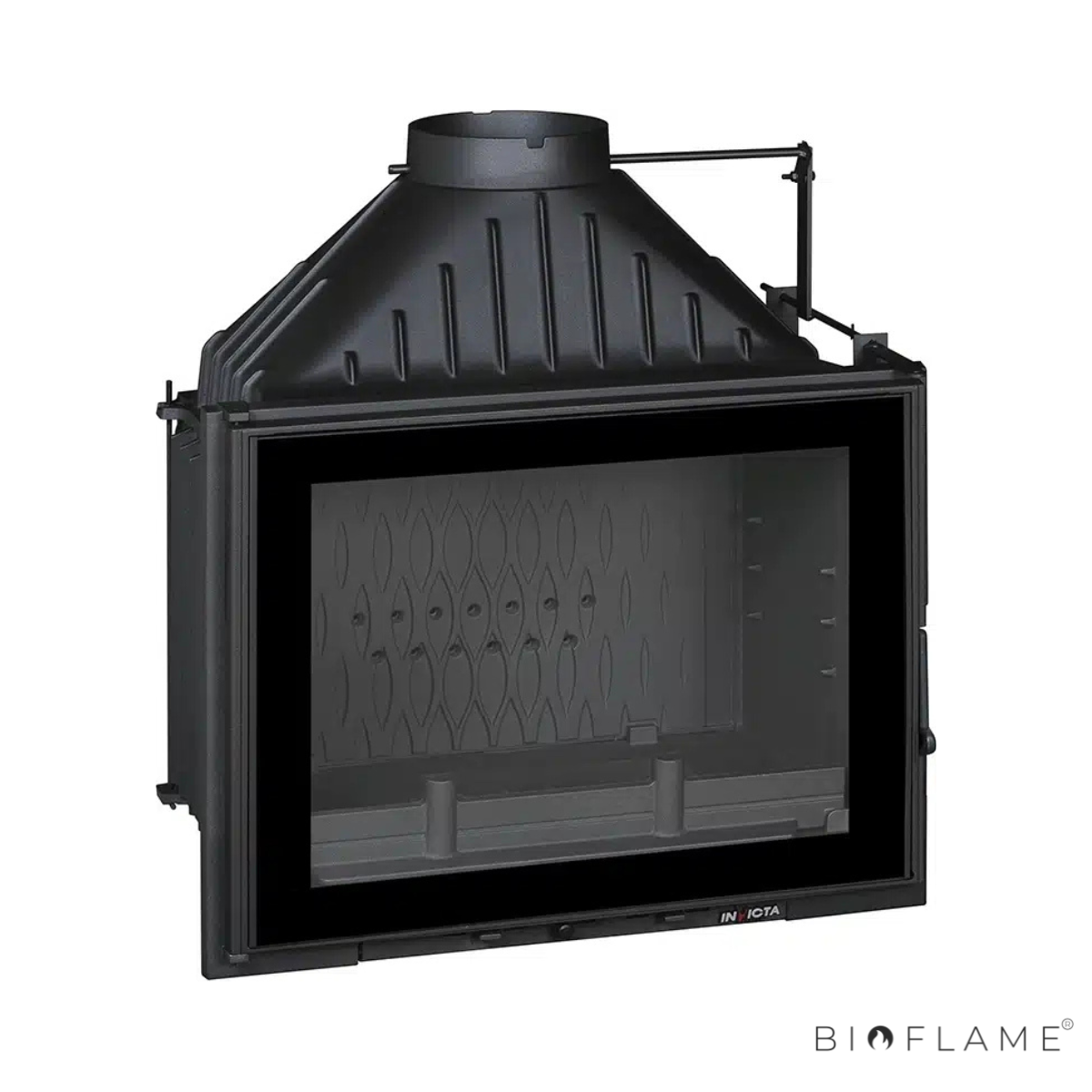 RECUPERADOR DE CALOR A LENHA EM FERRO FUNDIDO - INVICTA 700 GRAND ANGLE COM REGISTO