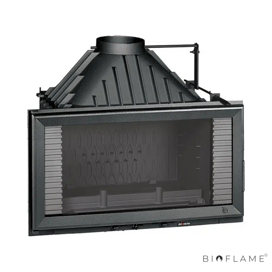 RECUPERADOR DE CALOR A LENHA EM FERRO FUNDIDO - INVICTA 840 HORIZONTAL COM REGISTO