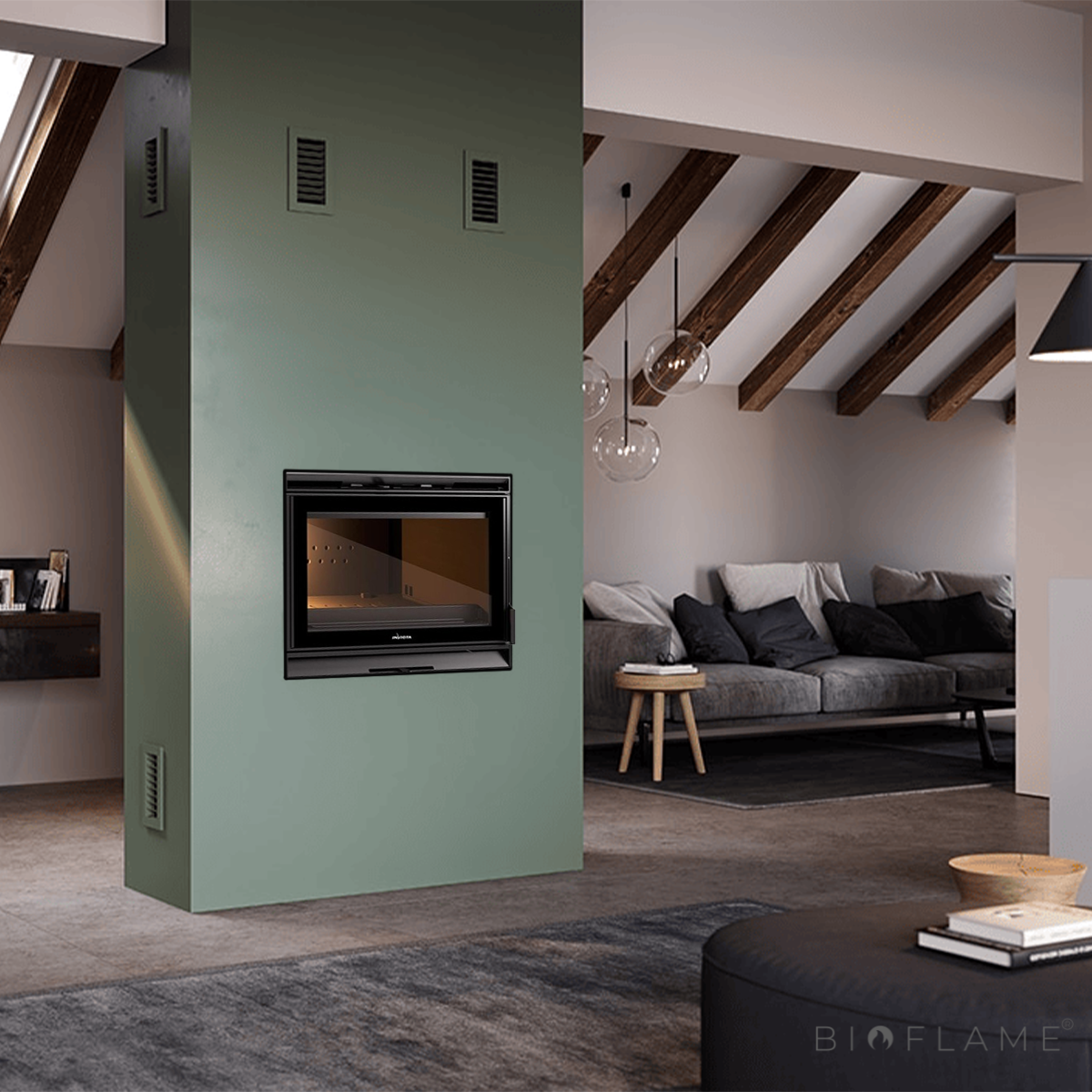 RECUPERADOR DE CALOR A LENHA VENTILADO – INVICTA 700 ÉTHÉRA PLUS TURBO 
