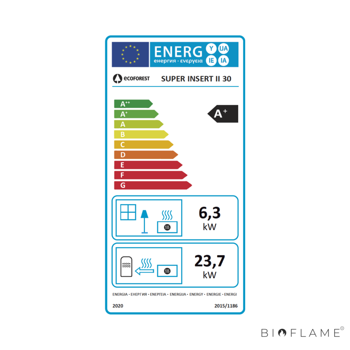 RECUPERADOR DE CALOR A PELLETS PARA AQUECIMENTO CENTRAL - ECOFOREST SUPER INSERT II 30