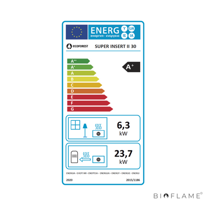 RECUPERADOR DE CALOR A PELLETS PARA AQUECIMENTO CENTRAL - ECOFOREST SUPER INSERT II 30