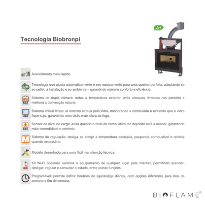 RECUPERADOR DE CALOR A PELLETS - BIOBRONPI BRUNO-SLIM