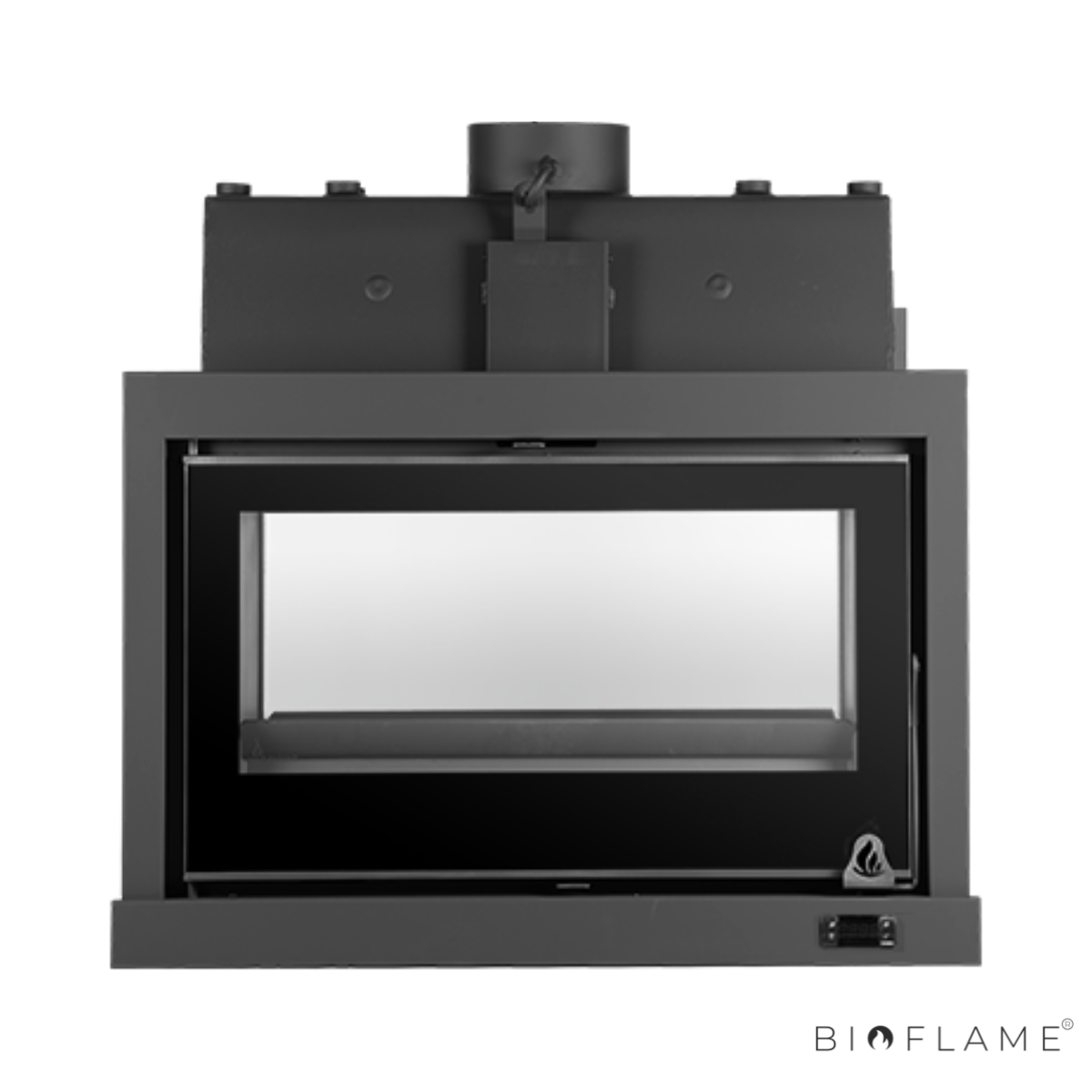 RECUPERADOR DE CALOR A LENHA PARA AQUECIMENTO CENTRAL - SOLRAK JADE 910 STYLE  DUPLA FACE