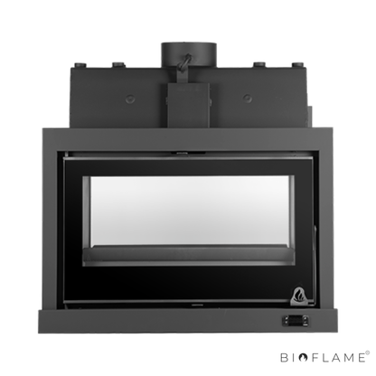 RECUPERADOR DE CALOR A LENHA PARA AQUECIMENTO CENTRAL - SOLRAK JADE 910 STYLE  DUPLA FACE