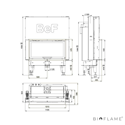 RECUPERADOR DE CALOR A LENHA PARA AQUECIMENTO CENTRAL - BEF AQUATIC WH V 100