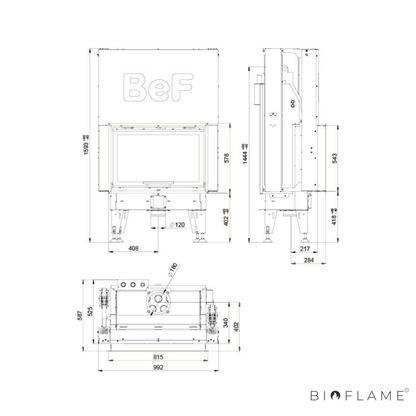 RECUPERADOR DE CALOR A LENHA PARA AQUECIMENTO CENTRAL - BEF AQUATIC WH V 80