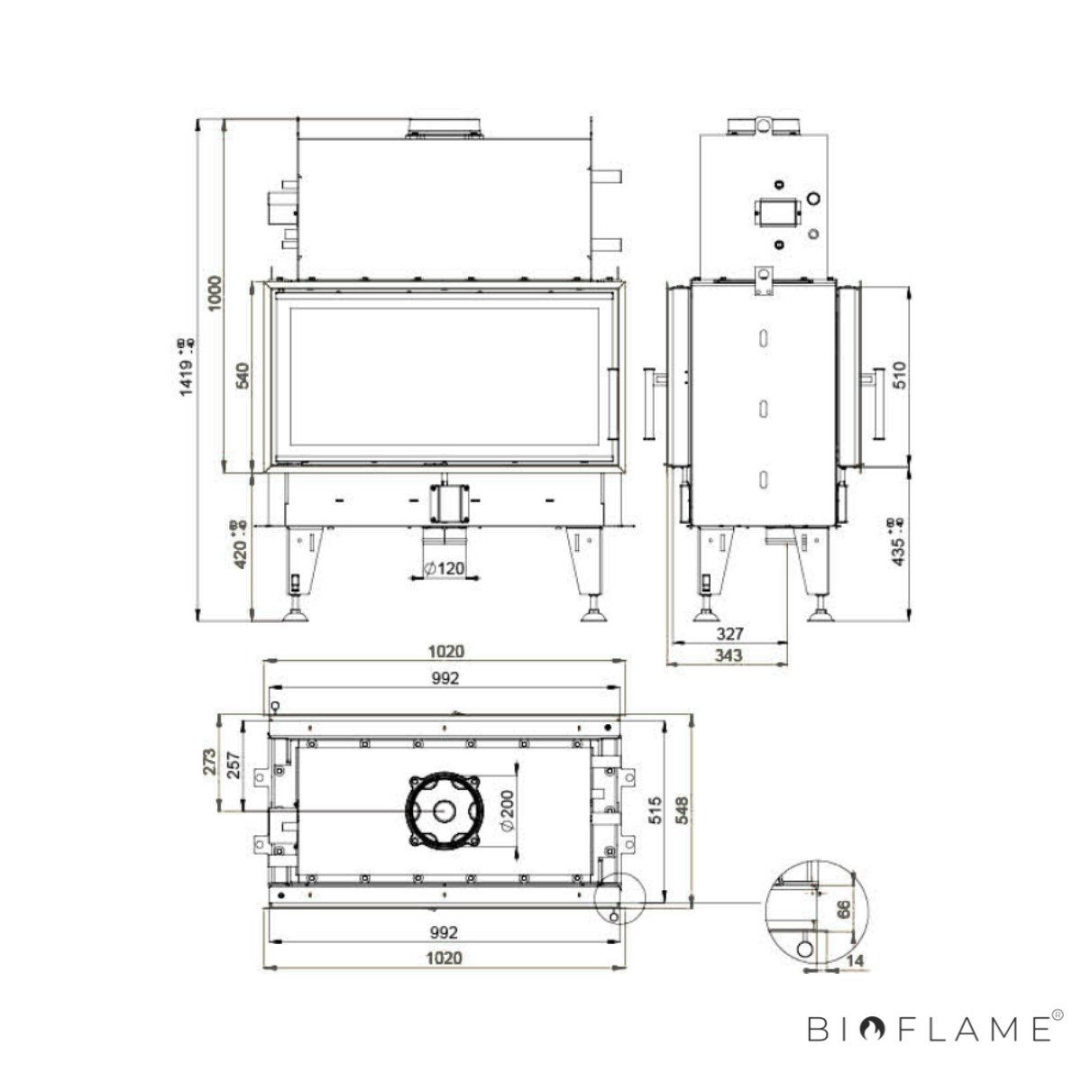 RECUPERADOR DE CALOR A LENHA PARA AQUECIMENTO CENTRAL - BEF TWIN 10 AQUATIC II