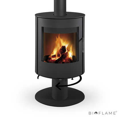 SALAMANDRA A LENHA - ROMOTOP OVALIS T ROTATIVA