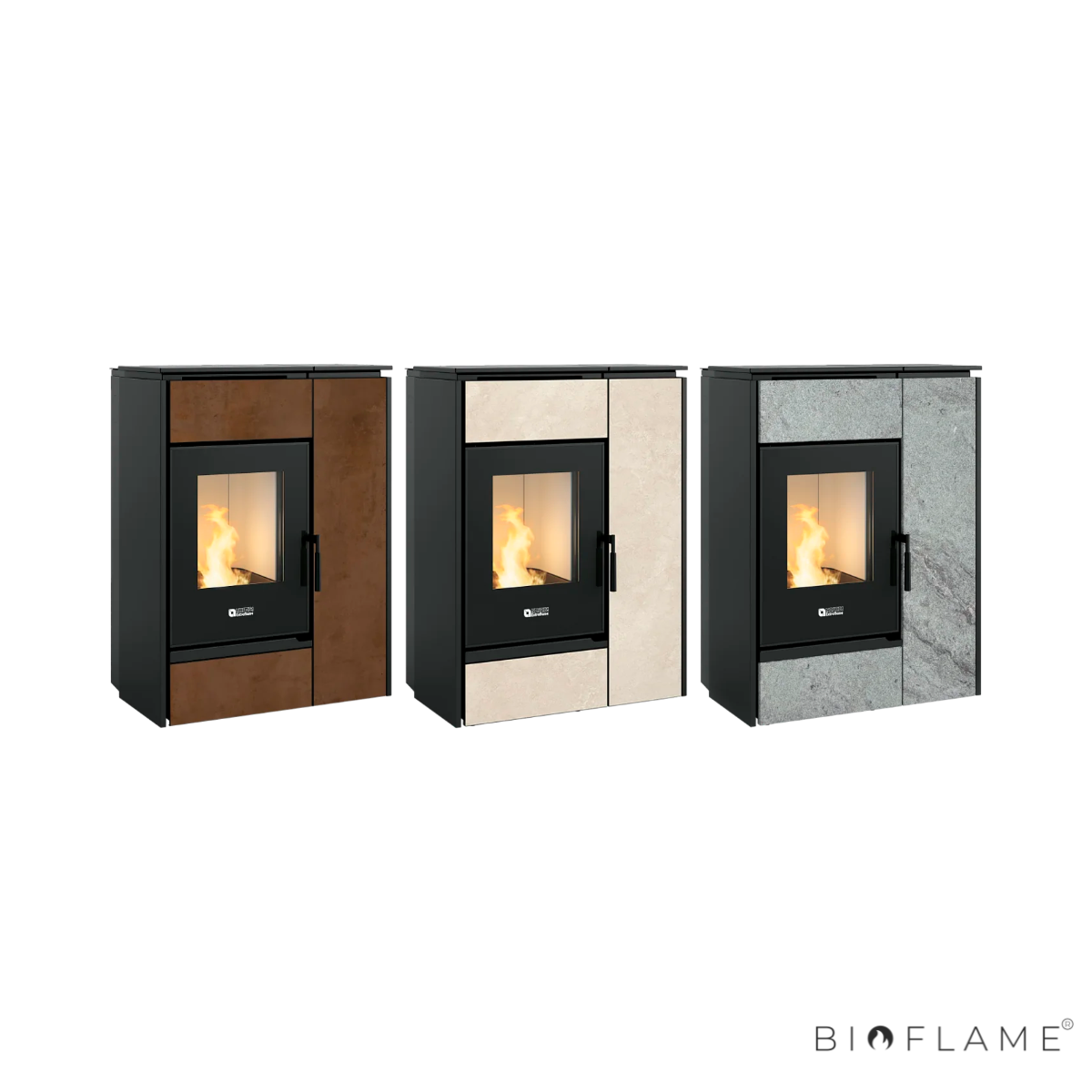 SALAMANDRA A LENHA E PELLETS CANALIZÁVEL - NORDICA EXTRAFLAME MARGARET