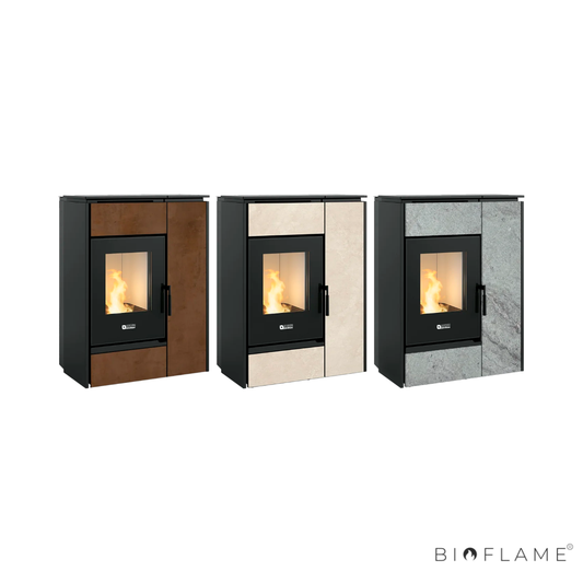 SALAMANDRA A LENHA E PELLETS CANALIZÁVEL - NORDICA EXTRAFLAME MARGARET