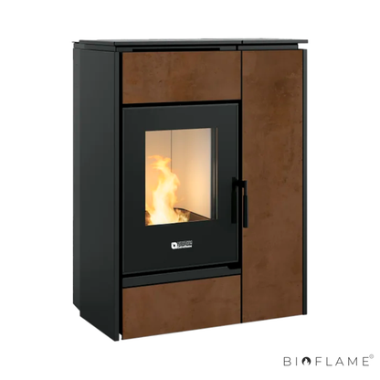 SALAMANDRA A LENHA E PELLETS CANALIZÁVEL - NORDICA EXTRAFLAME MARGARET