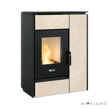 SALAMANDRA A LENHA E PELLETS CANALIZÁVEL - NORDICA EXTRAFLAME MARGARET