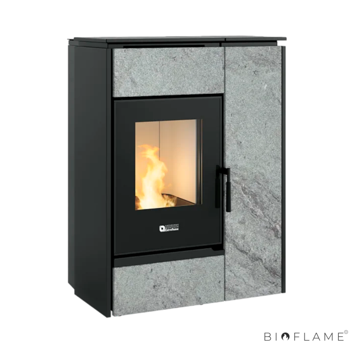 SALAMANDRA A LENHA E PELLETS CANALIZÁVEL - NORDICA EXTRAFLAME MARGARET