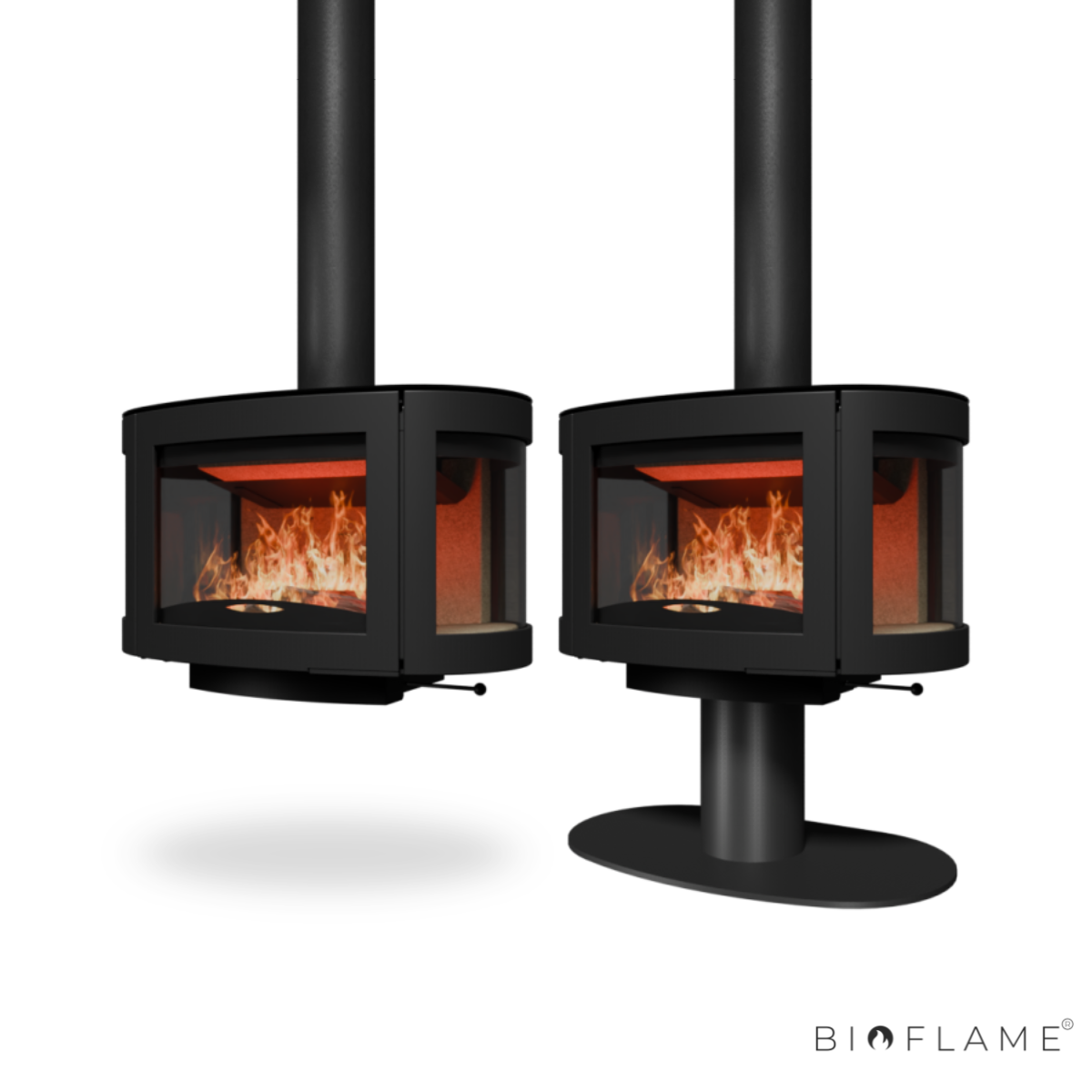 SALAMANDRA A LENHA SUSPENSA - WANDERS BLACK PEARL